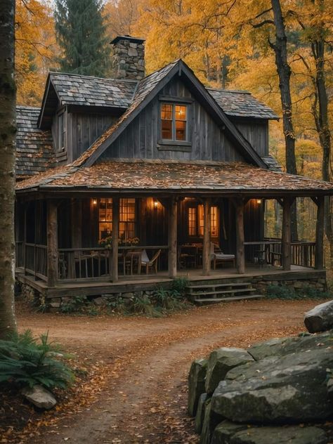 Rustic Cabin Exterior, Adirondack House, Tiny Log Cabin, Shed Tiny Home, Mountain Dream Homes, Log Home Living, Mountain Cabins, Cabin Aesthetic, Log Cabin Rustic