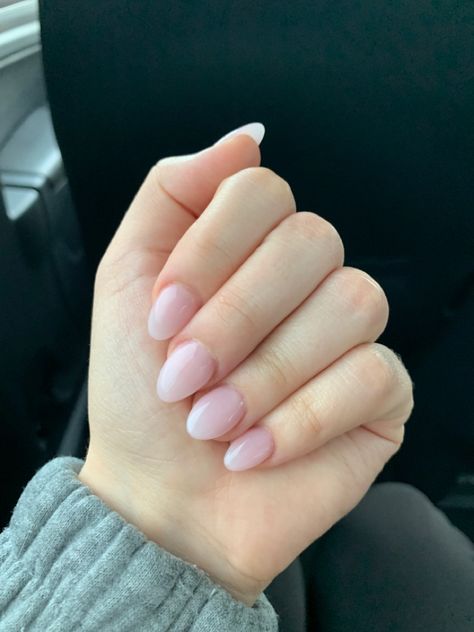 Short Gel Fill Nails, Short Alomd Nails Cute, Acrylic Short Oval Nails, Cute Short Almond Nails Christmas, Soft Almond Nails Short, Short Round Funny Bunny Nails, Bubble Gum Pink Nails Acrylic Short, Almond Small Nails, Bubble Gum Nail Color