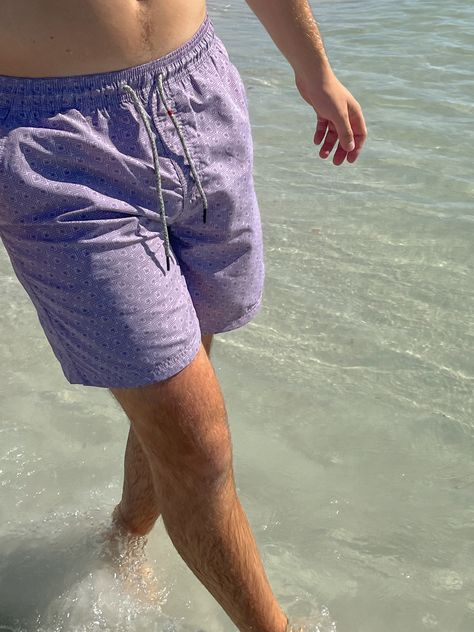 Men Bathing Suit Guys Swim Trunks, Swimming Trunks Aesthetic, Mens Swim Trunks Aesthetic, Swim Trunks Aesthetic, Suits For Guys, Colorful Coastal, Florida Aesthetic, Guy Outfits, Life Is What Happens