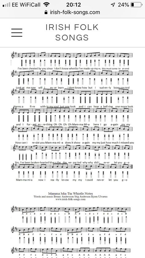 Tin Whistle Songs, Flute Fingering Chart, Recorder Notes, Penny Whistle, Native American Flute Music, Irish Folk Songs, Irish Flute, Recorder Sheet Music, Banjo Tabs