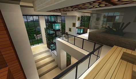 Minecraft Modern Mansion, Modern House Minecraft, Modern House Design Interior, Modern Mansions, Modern Minecraft Houses, Build Minecraft, Minecraft Decoration, Rumah Minecraft Sederhana, Minecraft Mansion