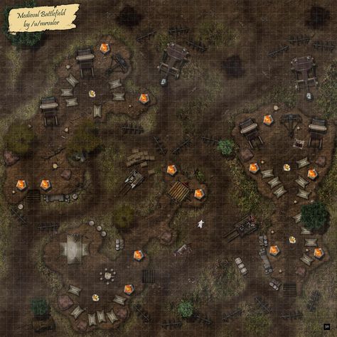 Medieval Battlefield - Album on Imgur Medieval Battlefield, 5e Maps, Roll20 Maps, Apocalypse Landscape, Map Layout, Beard Shapes, Tabletop Rpg Maps, Fantasy Maps, Dnd Maps