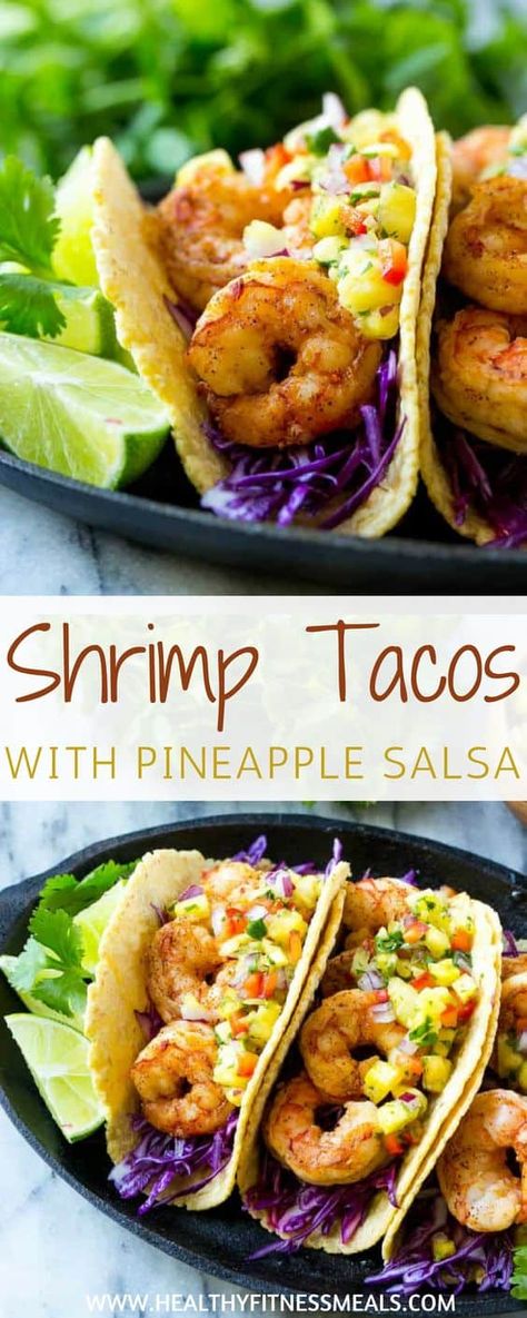 Shrimp Tacos With Pineapple Salsa, Tacos Pineapple, Tuna Dinner Recipes, Healthy Tortillas, Recipes Tacos, Tacos With Pineapple Salsa, Seafood Tacos, Tacos With Pineapple, Pineapple Salsa Recipe