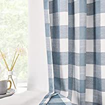 Check this out! Blue And White Room, Buffalo Plaid Curtains, Buffalo Check Curtains, Check Curtains, Plaid Curtains, Tab Top Curtains, Sheer Curtain Panels, Green Curtains, Drape Panel