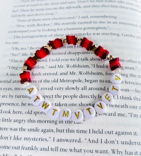 Unleash your inner Swiftie with our ATWTMVTVFTV Bracelet! Featuring the highly anticipated All Too Well ten minute version from Taylor's version of the vault, this bracelet is perfect for any Taylor Swift fan. With a nod to her iconic Red album, show off your love for Taylor with this fun accessory. This Bracelet is 7 inches, 7.5 is available upon request! I cannot change anything except the size! Colors may vary slightly! Taylor Swift Friendship Bracelets Clay Beads, Wonderland Bracelet Taylor Swift, Clay Taylor Swift Bracelets, Taylor Swift Thread Bracelet, All Too Well Bracelet Taylor Swift, Clay Bracelet Ideas Taylor Swift, Atwtmvtvftv Bracelet, Red Friendship Bracelet Taylor Swift, Red Taylor Swift Bracelet