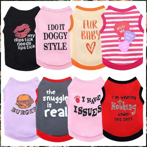 8 Pieces Pet Shirts Printed Puppy Shirts Soft Dog Shirt Pullover Dog T Shirts Cute Dog Sweatshirts Summer Puppy Girl Clothes Puppy Girl, Summer Puppy, Dog T Shirts, Dog Outfits, T Shirts Cute, Shirts Cute, Soft Dog, Dog Shirts, Cute Letters