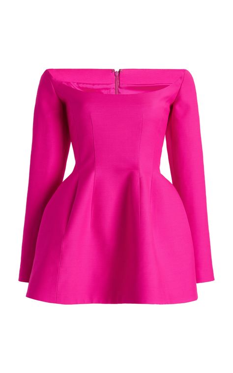 Valentino Pink, Valentino Dress, Elegant Coats, Valentino Women, Silk Mini Dress, Mode Vintage, Moda Operandi, Mini Black Dress, Valentino Garavani