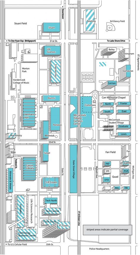 Information and Coverage | Network Infrastructure | Office of Technology Services (OTS) | Illinois Institute of Technology Crown Hall, Illinois Institute Of Technology, Study Life, Network Infrastructure, Site Analysis, Ludwig Mies Van Der Rohe, Studying Life, American Architecture, International Style