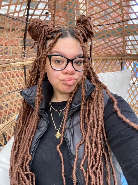 Light Brown Soft Locs, Soft Loc Styles, Ginger Soft Locs, Brown Soft Locs, Soft Locs With Color, Awesome Hairstyles, Soft Locs, Hairstyle Inspo, Protective Hairstyle