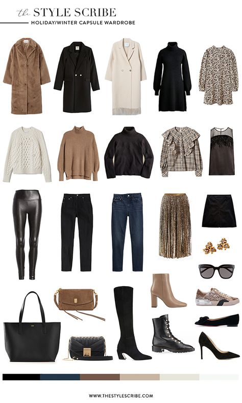 Black Neutral Capsule Wardrobe, Capsule Winter Wardrobe 2022, Black Minimalist Wardrobe, Black Sweater Outfit Winter, Black Capsule Wardrobe, Capsule Wardrobe Winter, Neutral Wardrobe, How To Have Style, Fall Winter Capsule Wardrobe