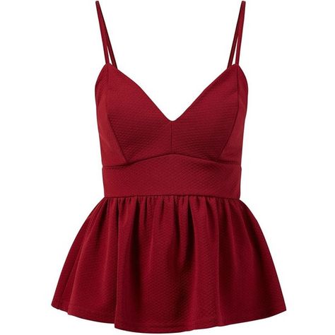 Dark Red Strappy V Neck Peplum Crop Top (70 SEK) ❤ liked on Polyvore featuring tops, shirts, tank tops, crop top, red crop top, red top, red peplum shirt, peplum tops and red peplum top Dark Red Shirt, Peplum Top Outfits, Red Peplum Tops, Leather Peplum Tops, Peplum Crop Top, Leather Crop Top, Strappy Crop Top, Peplum Shirts, V Neck Shirt