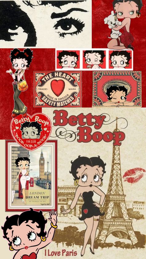 #bettyboop #comics #vintage #comicstrip #red #cream #white #black #collage #aesthetic #oldcartoon #cartoon #vintagecartoon #fancy #wallpaper #background #backdrop #phonewallpaper #iphonewallpaper #iphonebackground #phonebackground Black Collage Aesthetic, Betty Boop Wallpapers, Betty Boop Aesthetic, Fancy Wallpaper, Black Collage, Background Backdrop, Betty Boop, Cream White, White Black