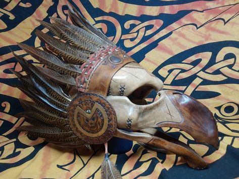 Bone Helmet, Bone Armor, Eagle Warrior, Aztec Eagle, Aztec Mask, Warrior Mask, Eagle Skull, Steampunk Bird, Oc Fashion