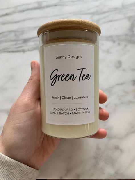 Green tea candle Green Tea Candle, Green Tea Scent, Tea Candle, Green Candle, Tea Candles, Designer Candles, Soy Wax Candle, Me Clean, Wax Candle