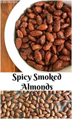 Spicy Smoked Almonds - An Affair from the Heart -- These almonds have a spicy smoky flavor all done with the perfect concoction of spices. Grab a handful for the perfect snack, or make them for your next get together and watch them disappear! #ad #CelebrateAlmonds @Almonds Smoked Cashews, Praline Almonds, Smoked Almonds, Masterbuilt Smoker, Traeger Smoker, Spicy Almonds, Spiced Almonds, Smoked Food, Homemade Food Gifts