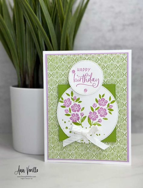 Birthday Archives - Ann Verillo, StampWithAnn.com Love Birthday Cards, Happy June, Stampin Up Birthday Cards, Green Cards, Floral Image, Card Tutorial, Love Cards, Creative Cards, Stamping Up