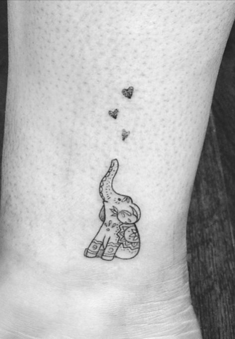 Thailand Elephant Tattoo, Elephant And Giraffe Tattoo, Thai Elephant Tattoo, Unique Elephant Tattoos, Indian Elephant Tattoo, Est. Tattoo, Baby Elephant Tattoo, Tiny Elephant Tattoo, Cute Elephant Tattoo