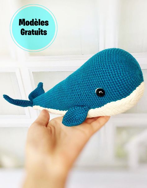 Baleine Amigurumi Modèle PDF Gratuit au Crochet - Amigurumibox Bandeau Au Crochet, Crochet Whale, Whale Pattern, Cute Whales, Crochet Amigurumi Free Patterns, Crochet Amigurumi Free, Crochet Rug, Crochet Headband, Crochet Toys Patterns