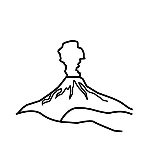 My Icon Story Simple Volcano Tattoo, Small Volcano Tattoo, Volcano Tattoo Minimalist, Mgm Logo, Volcano Tattoo, Guatemala Tattoo, Volcano Drawing, Travel Doodle, Outdoor Tattoo