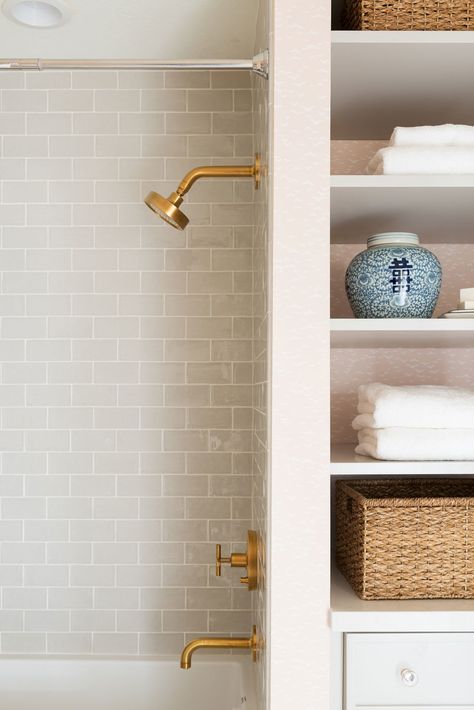 Bathroom Inspiration Traditional, Large Space Between Bathroom Mirrors, Inset Tub Master Bath, Floor Decor Bathroom Tile, Heath Ceramics Bathroom, Glazed Shower Tile, Bathroom Colonial Style, Textured Subway Tile Bathroom, Tiled Walls In Bathroom