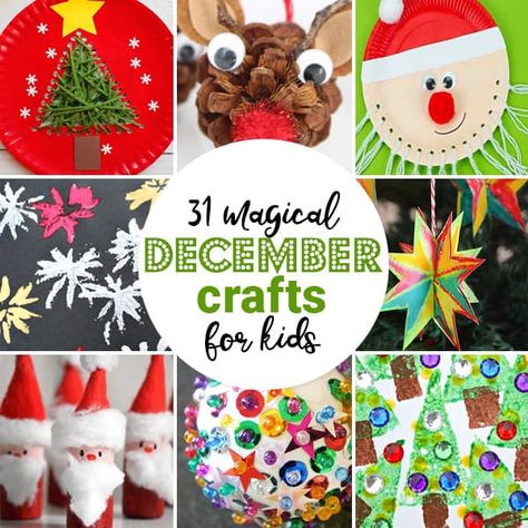 Get ready for a fun, crafty, and beautifully decorated Christmas with all these magical December Crafts for Kids. These are great for kids of all ages! December Crafts For Kids, December Background, Thumbprint Crafts, Kindergarten Christmas Crafts, Crafts For Babies, December Pictures, December Images, New Year's Eve Crafts, Kids Science Experiments