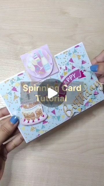 Simply Crafty on Instagram: "Spinning Card! • • • • • [Handmade Crafts, Interactive Greeting Card, Paper Crafting, Birthday Gift Ideas, DIY, Content Creator, Process Video, Tutorial, Trending, Viral Reel]" Spinning Cards Tutorials, Birthday Gift Ideas Diy, Spinning Card, Superman Birthday, Gift Ideas Diy, 40th Birthday Cards, Birthday Card Design, Card Tutorial, Card Handmade