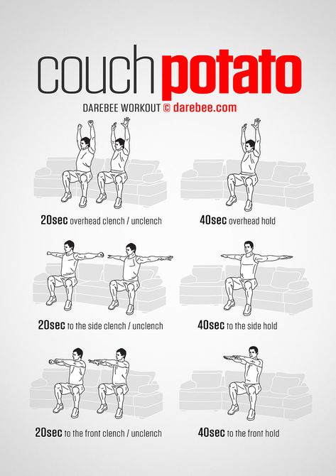 Couch Potato Workout Couch Workout, Seated Exercises, Effective Ab Workouts, Mental Training, Couch Potato, Chest Workout, Workout For Beginners, Physical Fitness, Active Lifestyle