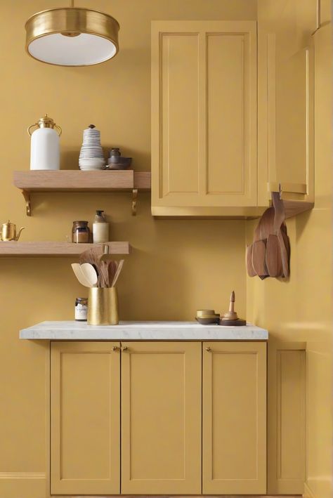 kitchen cabinet paint colors, kitchen cabinet colors, gold kitchen cabinet, kitchen cabinet painting Repose Gray Walls, Alder Wood Kitchen Cabinets, Colorful Eclectic Living Room, Pine Kitchen Cabinets, Kitchen Cabinet Paint, Yellow Kitchen Cabinets, Osb Wood, Cherry Wood Kitchens, Paint Guide