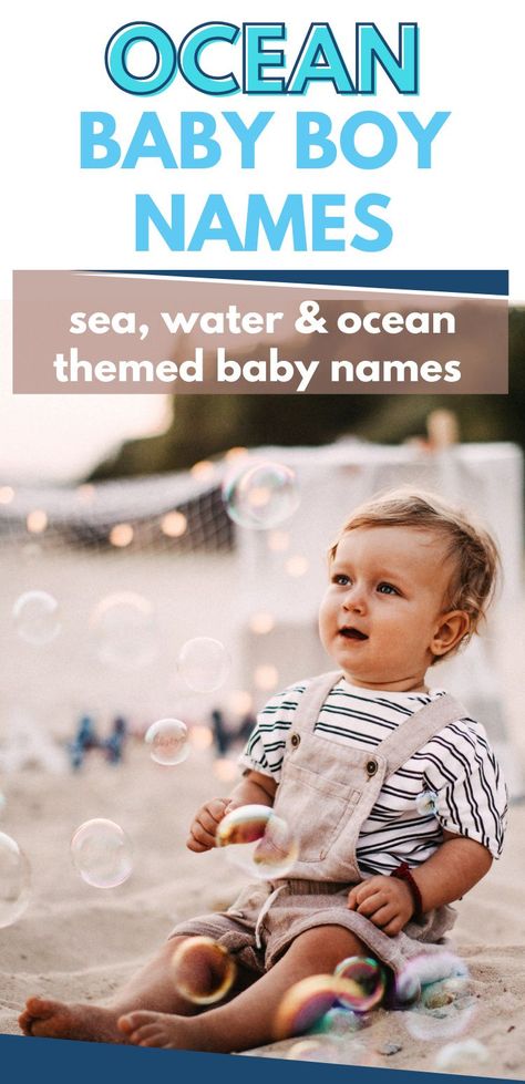 Water Themed Names, Beachy Names, Beach Names, Sea Names, Ocean Themed Names, Greek Boy Names, Surfer Boy Names, Names That Means Ocean, Ocean Names Inspiration