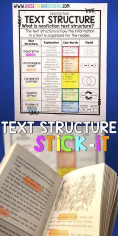 5 Ways to Teach Nonfiction Text Structure - Raise the Bar Reading Teaching Text Structure, Raise The Bar Reading, Nonfiction Text Structure, Text Structures, 6th Grade Reading, 5th Grade Ela, Text Structure, Reading Specialist, 4th Grade Ela