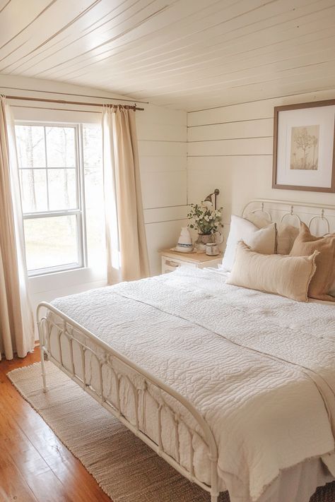 Rustic-chic bedroom. Shiplap ceilings, white iron bed frame, and beige quilts.

Welcome to the latest trend in home design that combines both style and functionality seamlessly - modern farmhouse sleeping spaces with sliding barn doors! This rustic-chic decor has taken the interior design world by storm, promising a unique blend of snug comfort and stylized appeal. You definitely won't be disappointed!…

Read more: https://tastyinteriors.com/generated-post-73-modern-farmhouse-sleeping-spaces-sliding-barn-doors/ Teen Farmhouse Bedroom Girl, Modern Farmhouse Girls Bedroom, White Iron Bed Frame, Farmhouse Girls Bedroom, White Iron Bed, Bedroom Shiplap, Shiplap Ceilings, Modern Farmhouse Guest Bedroom, White Iron Beds