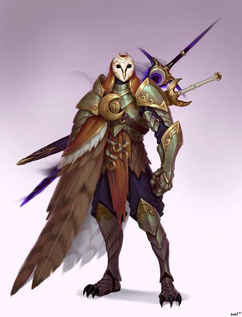 ArtStation - Owl Knight, Hunter Gage Owl Knight, A Character, Overwatch, Swords, Instagram, Art