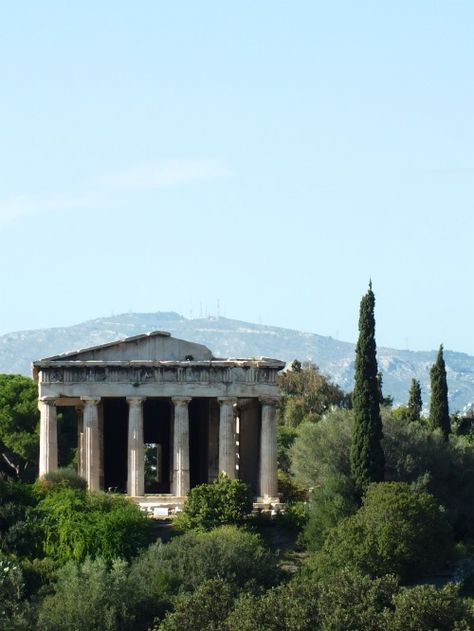 Temple Of Hephaestus, Ancient Greece Aesthetic, Ancient Athens, Mediterranean Aesthetic, Greek Temple, The Song Of Achilles, Song Of Achilles, Heroes Of Olympus, Ancient Rome