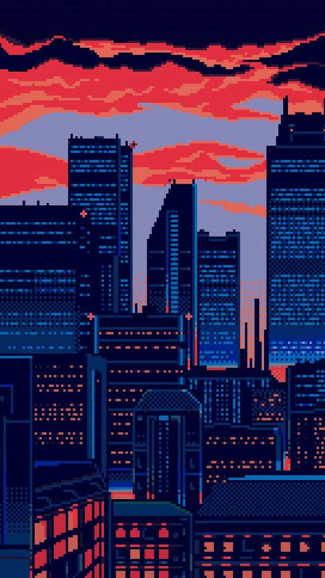 Pixel Art Gif, Pixel City, 8 Bit Art, Vaporwave Wallpaper, Arte 8 Bits, 8bit Art, Retro Waves, Retro Futurism, 8 Bit