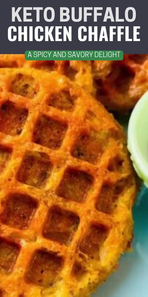 These keto buffalo chicken chaffles are a low carb treat that you can enjoy anytime. They are made with cooked chicken, cheese, eggs, almond flour, and buffalo sauce. They are crispy on the outside and cheesy on the inside. They are delicious with ranch or blue cheese dressing. Buffalo Chicken Breakfast, Buffalo Chicken Waffles, Chicken Chaffles, Canned Chicken Waffle, Buffalo Chicken Chaffle Recipe, Buffalo Chicken Chaffle, Canned Chicken Chaffle, Chicken Parm Chaffles, Chicken Bacon Ranch Chaffles