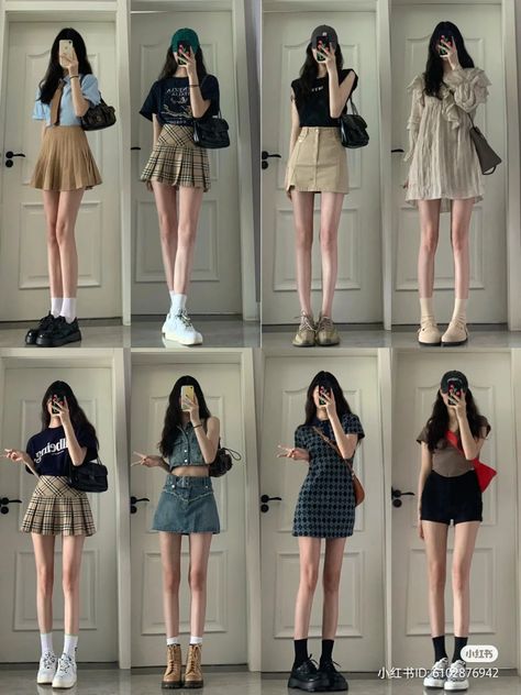 Style Korea Casual, Korean Cute Outfits Skirts, Rok Mini Outfit Korea, Outfit For Short Women, Korean Outfits Skirts Short, Korean Skirt Outfits, Mini Skirt Korean Outfit, Korean Outfits Mini Skirts, Korean Mini Skirt