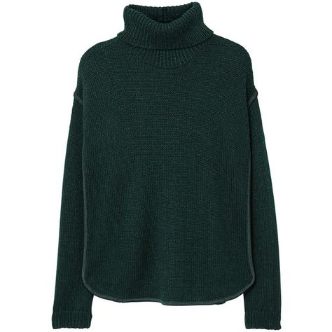 Turtleneck Sweater (150 GTQ) ❤ liked on Polyvore featuring tops, sweaters, clothing - ls tops, turtlenecks, green sweater, green turtleneck sweater, cable-knit sweater, turtle neck sweater and oversized turtleneck sweater Oversized Cable Knit Sweater, Cable Turtleneck Sweater, Green Oversized Sweater, Green Turtleneck Sweater, Dark Green Sweater, Cable Knit Turtleneck, Green Turtleneck, Chunky Cable Knit Sweater, Green Knit Sweater