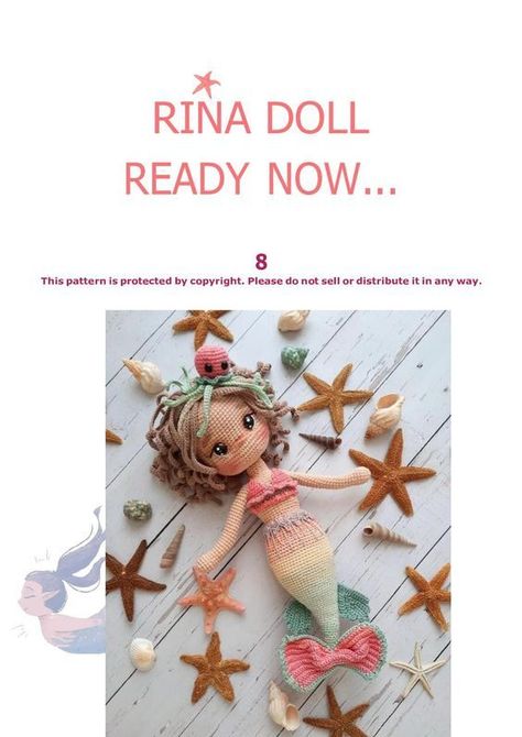 rina doll crochet pattern Doll Patterns Free, Crochet Mermaid, Doll Crochet Pattern, Crochet Dolls Free Patterns, Crochet Bee, Crochet Animals Free Patterns, Crochet Doll Clothes, Doll Crochet, Crochet Doll Pattern