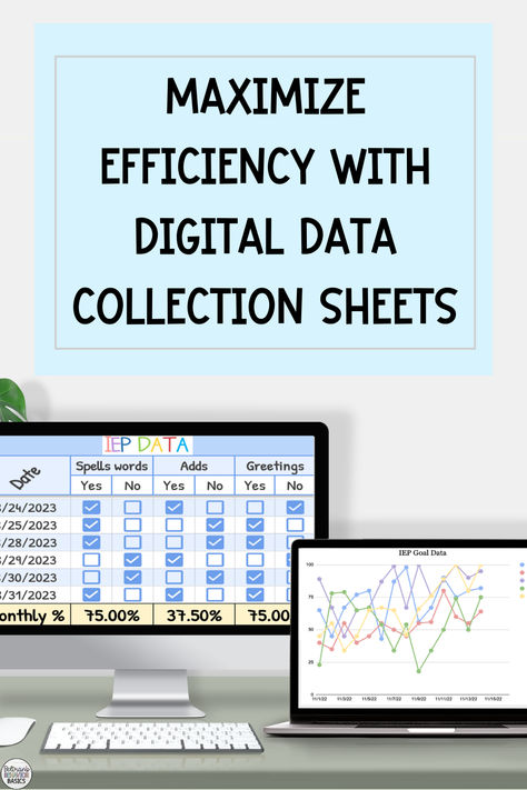 In any classroom with diverse learning needs, effective special education data collection sheets are key to ensuring success. With so many IEP goals and behavioral objectives to track, having reliable tools is essential. These digital tools not only streamline the data tracking process but also provide instant visual feedback, helping educators make informed decisions quickly. This mega bundle of digital IEP and behavior data trackers is the perfect fit for your classroom! Data Tracking For Teachers, Data Collection Special Education, Behavior Tracking, Data Collection Sheets, Intervention Classroom, Digital Data, Data Tracking, Iep Goals, Digital Tools