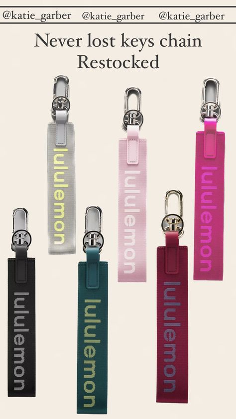 Lululemon Keychain, Never Lost Keychain, Lost Keys, Widget Icon, Lulu Lemon, Birthday List, Need Money, Diy Keychain, 16th Birthday