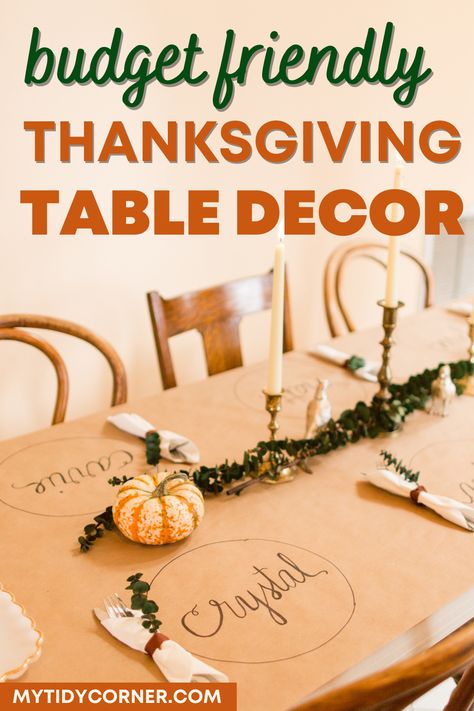 Thanksgiving Table Settings Large Group, Affordable Thanksgiving Table, Last Minute Thanksgiving Table Decor, Easy Cheap Thanksgiving Table Decor, Thanksgiving Table Settings Folding Table, Small House Thanksgiving Set Up, Table Setting Ideas For Thanksgiving, Thanksgiving Table Settings For A Crowd, Budget Thanksgiving Table Decor