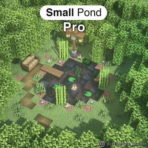 Pond Idea Minecraft, Minecraft Building Ideas Pond, Pond Design Minecraft, Froglight Ideas Minecraft, Cute Pond Minecraft, Pond Minecraft Ideas, Pond Ideas Minecraft, Minecraft Pond Design, Minecraft Ponds