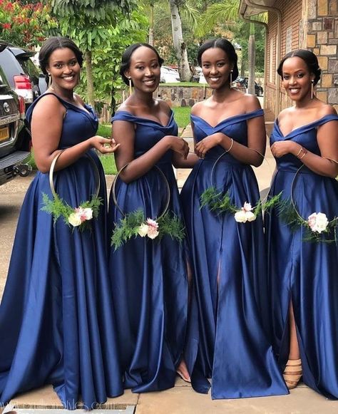 10 Best Bridesmaids Styles To Copy 2019 – A Million Styles Navy Blue Bridesmaids, Navy Blue Bridesmaid Dresses, Custom Bridesmaid Dress, Bridesmaid Dressing Gowns, Cheap Bridesmaid, Cheap Bridesmaid Dresses, Bridesmaid Style, Blue Bridesmaid Dresses, Blue Bridesmaids