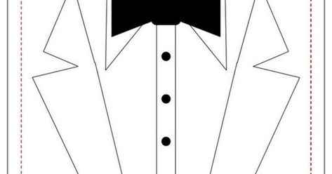 Tuxedo Card Template. Tuxedo Card, Tux Shirt, Suit Card, Diy Crafts For Gifts, Scrapbook Layouts, Card Templates, Card Template, Perfect Wedding, Wedding Invitations