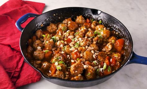 Dish, Food, Cuisine, Ingredient, Caponata, Produce, Recipe, Güveç, Meat, Sarapatel, Cauliflower Balls, Kung Pao Cauliflower, Parmesan Recipes, Carb Free, Baked Ziti, Trending Recipes, Sweet Chili Sauce, Balls Recipe, Roasted Peanuts