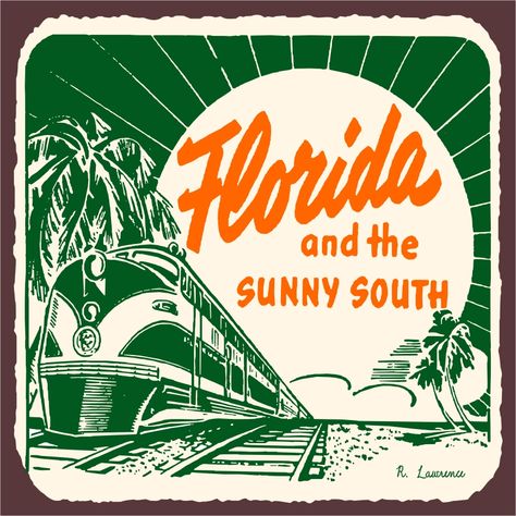 Miami Colors, Sunshine Poster, Retro Florida, Florida Kitchen, Tiki Bars, Florida Orlando, Florida Sunshine, Coaster Art, Retro Tin Signs