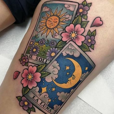 16 Tattoo, Tattoo Moon, Tarot Tattoo, Tarot Card Tattoo, Shape Tattoo, Omerta Tattoo, Disney Tattoo, Card Tattoo, 카드 디자인