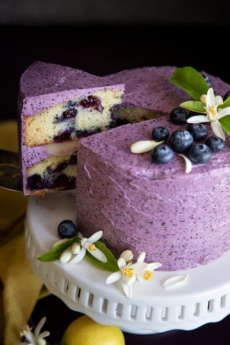 cake decorating ideas blueberry frosting Lemon Cake With Blueberry Frosting, Blueberry Cake Filling Recipe, Blueberry Frosting, Lemon Blueberry Cake, Cake Filling Recipes, Blueberry Cake Recipes, African Symbols, Blueberry Lemon Cake, Easy Cake Decorating