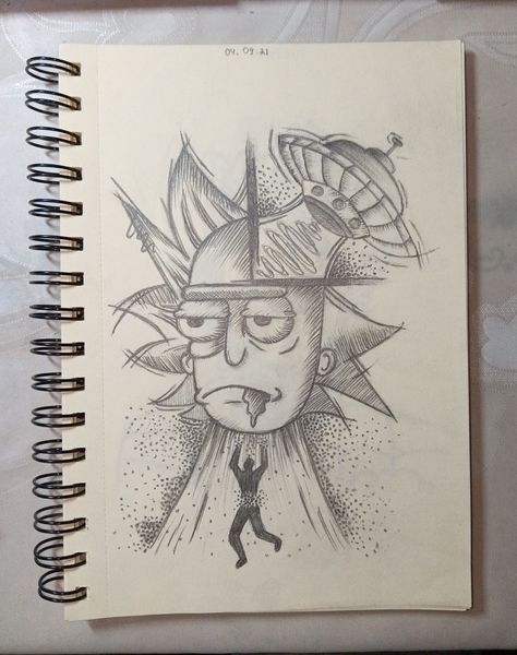 Rick And Morty Graffiti Art, Rick And Morty Pencil Drawings, Rick And Morty Drawing Ideas, Rick And Morty Sketches, How To Draw Rick And Morty, Easy Alien Drawings, Rick And Morty Draw, Rick And Morty Drawing Sketch, Trippy Drawing Ideas Easy Pencil