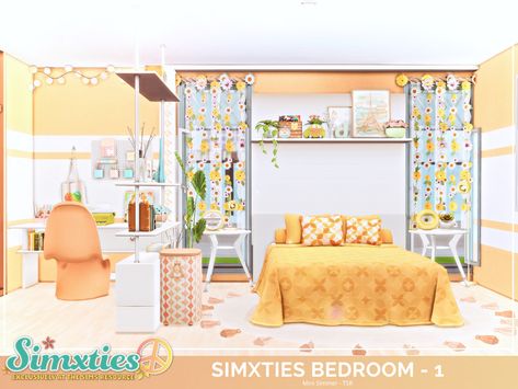 House Flipper, House Flippers, Sims 4 Bedroom, Yellow Bedroom, Cc Sims, Sims House, The Sims Resource, Sims Resource, Sims Cc